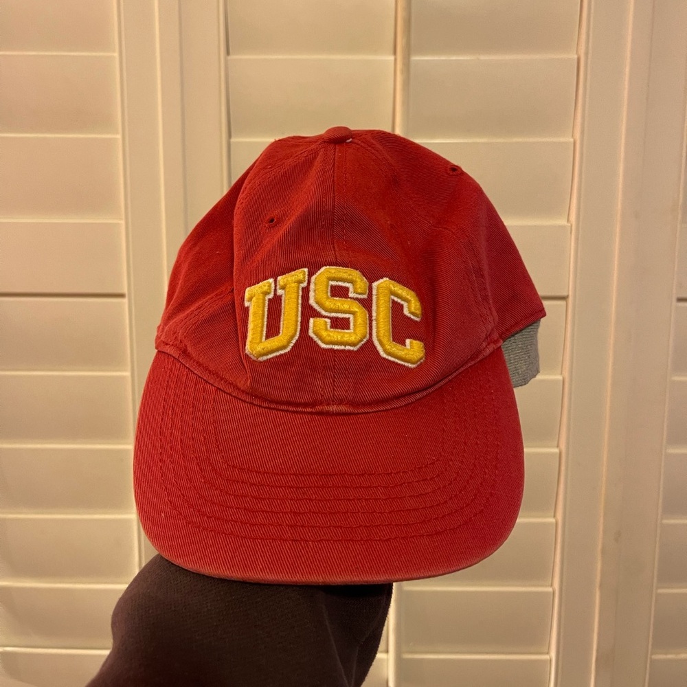 USC hat - baseball cap - cardinal and gold